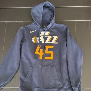 Nike Navy Blue Hoodie with Orange and White Accents Utah Jazz